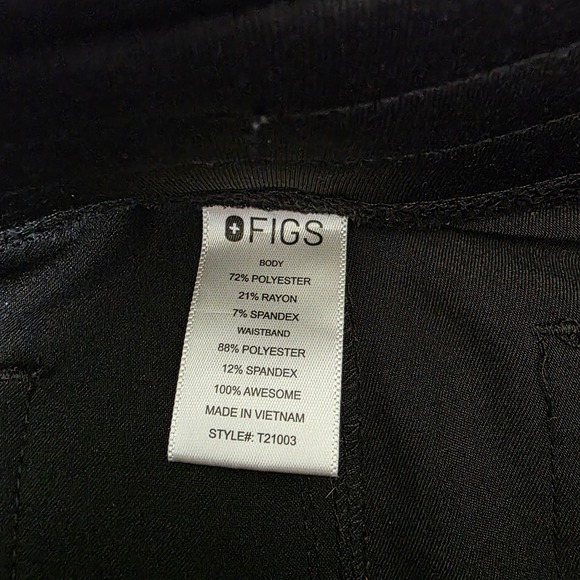 FIGS Technical Collection Scrub Pants Black Womens Size L Style T21003 - Picture 7 of 10